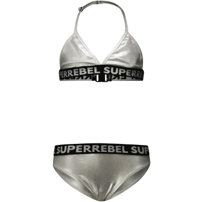 Afbeelding van SuperRebel Isla triangle bikini silver foil Maat 128