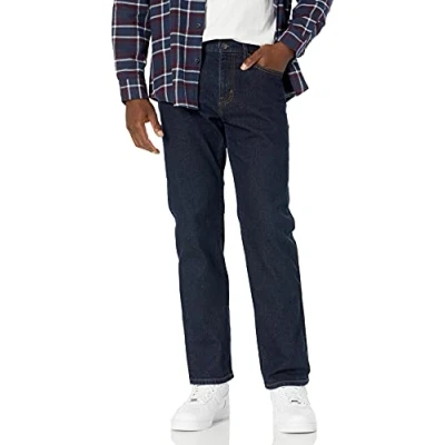 Image de Amazon Essentials Jean pour homme, coupe droite, rincé, 83 x 81 cm (l L)