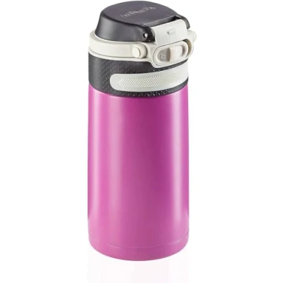 Afbeelding van Leifheit thermosbeker Flip 350 ml RVS paars