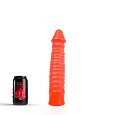 Afbeelding van All Red Geribbelde Dildo 26 x 5 cm rood