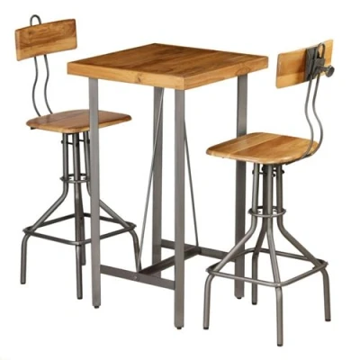 Afbeelding van vidaXL Barset massief gerecycled teakhout 3 delig