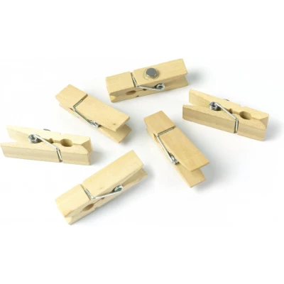 Afbeelding van Trendform Magnet Woody Klip set van 6 bruin
