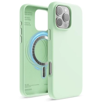 Afbeelding van Elago Magnetische siliconen hoes, compatibel met iPhone 16 Pro Max 6,9 inch, alle MagSafe accessoires, geïntegreerde magneten, zacht handvat, schokbestendig