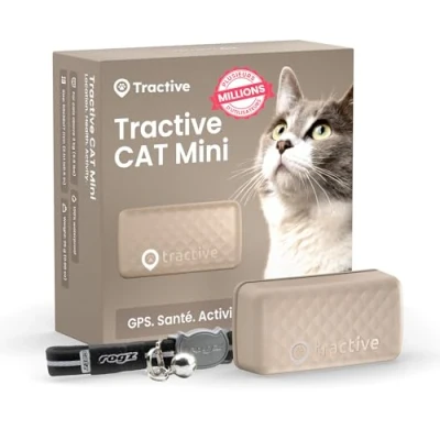 Afbeelding van Tractive CAT Mini katten gps tracker en gezondheidsmonitor Bruin