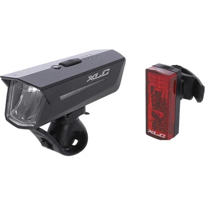Afbeelding van XLC Proxima Plus CL S24+ Fietsverlichtingset LED USB oplaadbaar