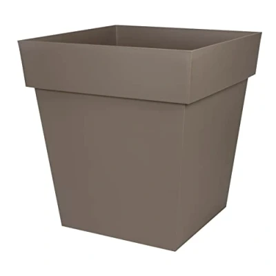 Afbeelding van EDA Vierkante bloempot Toscaanse 50 cm volume 87 l 49,5 x 52,5 taupe
