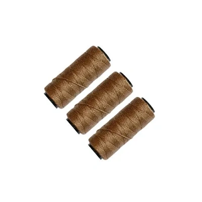 Afbeelding van 3 rollen haarstrengen voor weven, haarverlengingen, naaien van de inslag, maken pruik, doe het zelf, geweven garen (kaki)