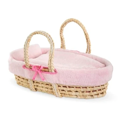 Afbeelding van Corolle Set pluche mand, roze, accessoires, voor poppen 36 en 42 cm, vanaf 3 jaar, 9000141850