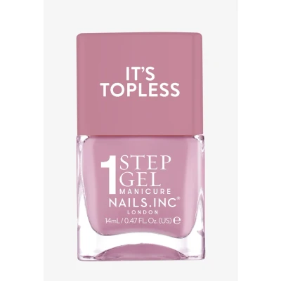 Afbeelding van Nails Inc Topless Lily (paars roze) uv vrije gelnagellak manicure in 1 stap met ca. 8 dagen grip sneldrogend veganistisch &amp; 21 vrij voor kinderen en volwassenen zonder basislaag