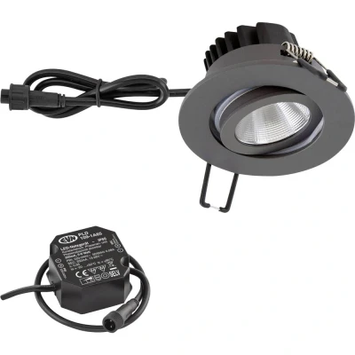 Afbeelding van EVN PC650N61602 Lichttechnik LED inbouwlamp vast ingebouwd 6 W Antraciet