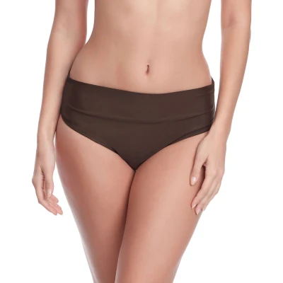 Afbeelding van Bellivalini MS VO M72W Dames Zwembroek Zwemshorts Bikinibroekje Elastische tailleband Polyamide &amp; Elastaan Bruin (8157) 48