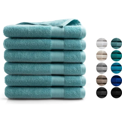 Afbeelding van Handdoek Hotel Collectie 6 stuks 70x140 denim blauw