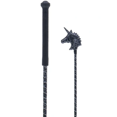 Afbeelding van Dublin Zweepje Glitter Unicorn Zwart 65cm