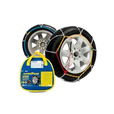Image de Goodyear Jeu de 2 Chaînes à Neige en Métal 9 mm pour Voiture Taille 100 avec Tendeur Automatique
