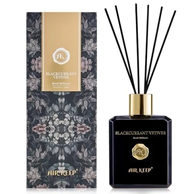 Afbeelding van Airkeep Blackcurrant Vetiver Geurverspreider voor badkamer, appartement, woondecoratie, 300 ml