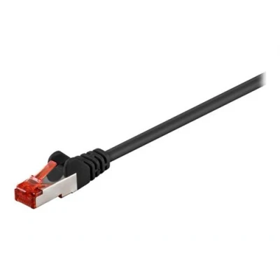 Image de goobay Câble réseau RJ 45 (M) pour 25 cm SFTP, PiMF CAT 6 moulé noir