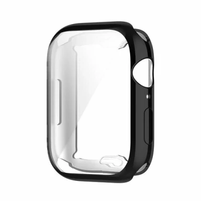 Afbeelding van Apple watch Siliconen case (volledig beschermd) 41mm Zwart Geschikt voor
