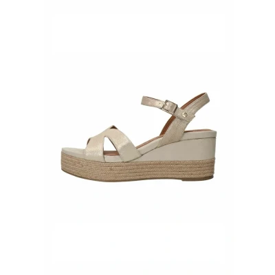 Afbeelding van Manfield Espadrilles, Dames, Maat: 36, Gold Leer