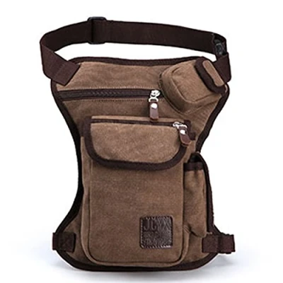 Afbeelding van Canvas Heuptas Motorfiets Drop Beenzak voor Mannen Vrouwen Outdoor Reizen Tactische Militaire Fiets Fietsen Wandelen Camping Dij Pouch Casual Sling Dagrugzak