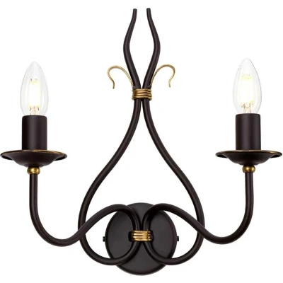 Afbeelding van Elstead Lighting LED Wandlamp Windermere 2X E14 Max 60W Rust/Gold