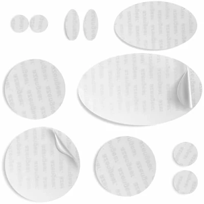 Image de aZengear Patchs de réparation pour doudoune Prédécoupés, autocollants, doux, imperméables, en nylon indéchirable fixer les trous dans vêtements, pantalons ski (11 pièces, Transparent)
