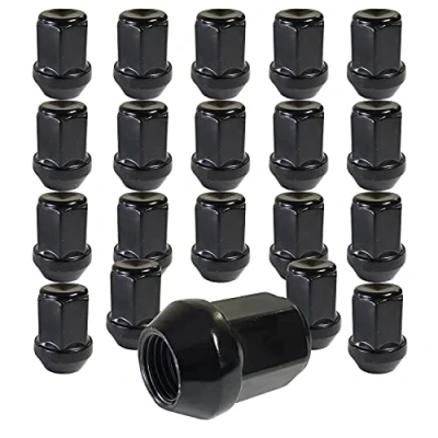 Afbeelding van 20 stuks conische gesloten wielmoeren 60 M12 x 1,5 compatibel met Ford, Chrysler, Toyota, Hyundai, Kia, Honda, Mazda (zwart)