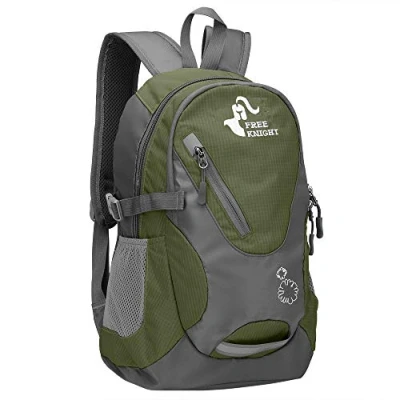 Afbeelding van free knight Kleine rugzak 20 liter wandelrugzak waterdichte reisrugzak lichtgewicht, Khaki groen.