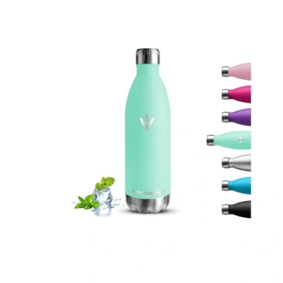 Afbeelding van 1 liter thermosfles, BPA vrij, roestvrijstalen fles, lekvrij, 18/8 roestvrij staal, fitnessflessen, reizen, hardlopen, wandelen, kamperen