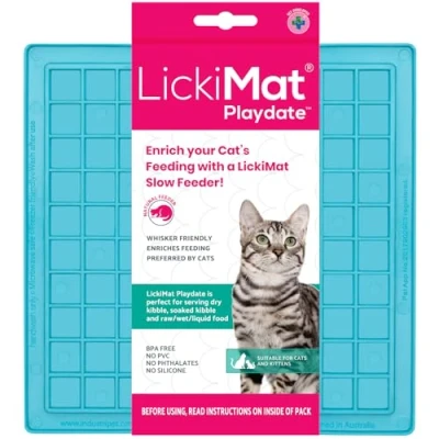 Afbeelding van Licki Mat kat likmat Playdate turquoise, 20 cm.