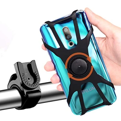 Afbeelding van telefoonhouder voor fiets en motorfiets, universeel, 360 graden draaibaar, afneembaar, fiets, compatibel met 4,0 6,5 inch smartphone iPhone 11