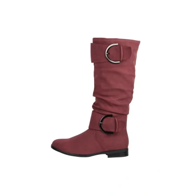 Afbeelding van Elara Cowboy/Bikerlaarzen, Dames, Maat: 40, Bordeaux Kunststof