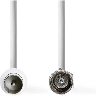 Afbeelding van F connector kabel Nedis 2 meter (F connector, IEC Wit)