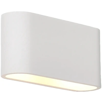 Afbeelding van Artdelight Wandlamp Lille glad L 25 cm gips wit