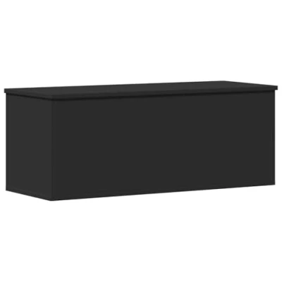 Afbeelding van vidaXL Opbergbox 90x35x35 cm bewerkt hout zwart