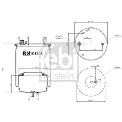 Afbeelding van FEBI BILSTEIN 101358 Veerbalg, luchtvering