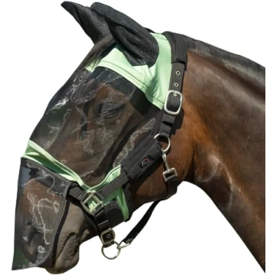 Afbeelding van HKM Vliegenmasker Premium Met Neusnetje Jade Pony Agradi.be