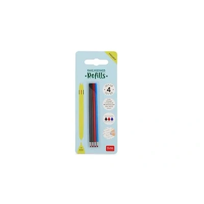Afbeelding van Legami 3 colour make mistakes Erasable Pen Navulling Set Blauw, 2 x Zwart, Rood
