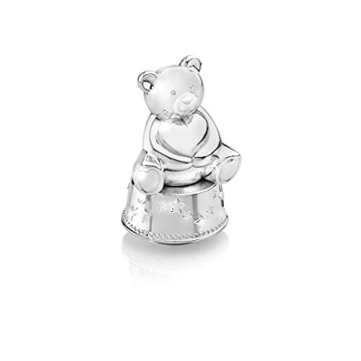 Afbeelding van Zilverstad Music/Money box Bear with heart silv. col.