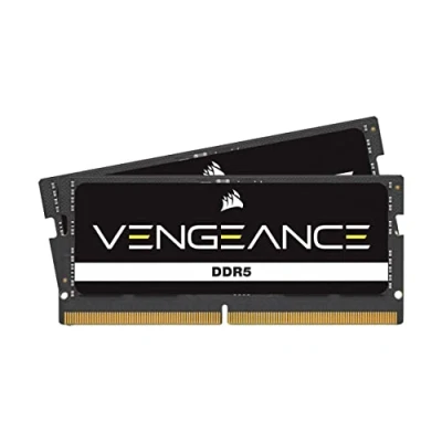 Afbeelding van CORSAIR VENGEANCE SODIMM DDR5 RAM 96 GB (2 x 48 GB) 5200 MHz CL44 Intel XMP compatibel iCUE computergeheugen zwart (CMSX96GX5M2A5200C44)
