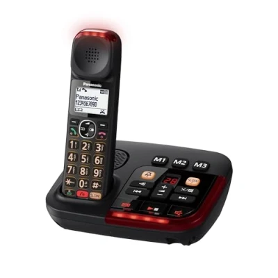 Image de Téléphone fixe sans fil amplifié Panasonic Noir