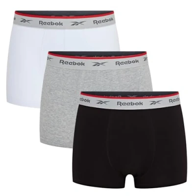 Afbeelding van Reebok Heren Boxershorts 3 Pack Maat XL Ovett Zwart/Grijs/Wit