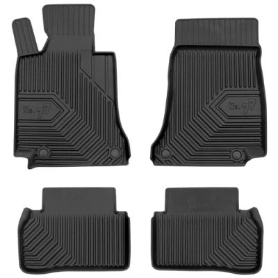 Afbeelding van M MOTOS Rubberen vloermat voor Mercedes C klasse W205 2014 2021 Verbeter uw reiscomfort met de zwarte antislip mat Auto No.77 All Weather automatten auto&#039;s, bescherming Co