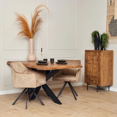 Afbeelding van Boomstamtafel Boston 160 cm