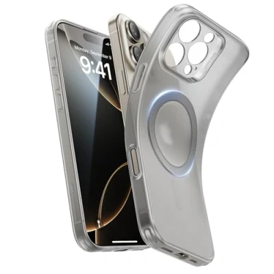 Afbeelding van ESR Beschermhoes voor iPhone 16 Pro, compatibel met MagSafe, camerabescherming, schokbestendig, vergeling en krasbestendig, magnetische telefoonhoes Zero serie,