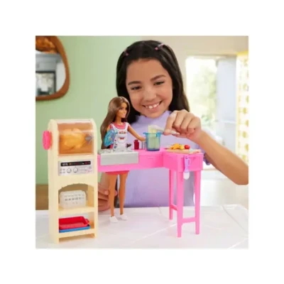 Afbeelding van Barbie en Teresa Recept voor Vriendschap Keukenset Barbiepop Speelset