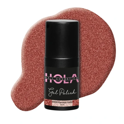 Afbeelding van Gellak #009 Harvest Gold 10ml bruin Gelnagellak Hola