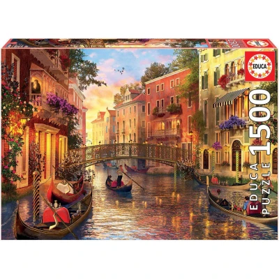 Afbeelding van Educa Puzzle. Sunset in Venice 1500 Teile