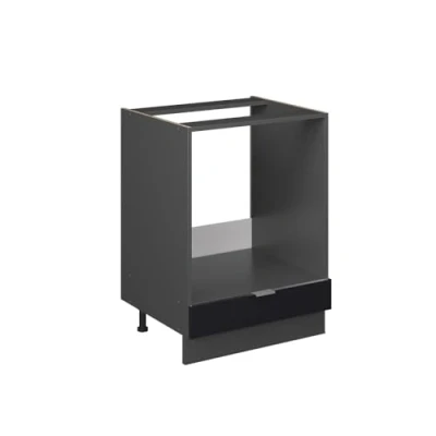 Afbeelding van Vicco Ovenombouwkast Fame Line, Zwart gestreept/Antraciet, 60 cm zonder werkblad