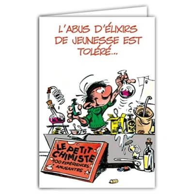 Afbeelding van AFIE Gaston Lagaffe GLCT 0143 verjaardagskaart met motieven voor kinderen, jongeren, chemicus