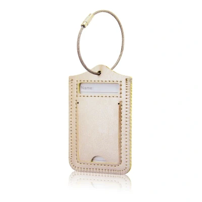 Afbeelding van Kofferlabel / Bagagelabel Champagne Goud
